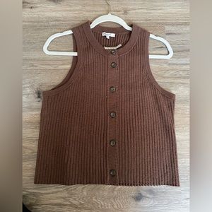 Madewell brown sweater tank NWT